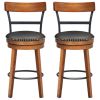 25.5-Inch 360-Degree Bar Swivel Stools with Leather Padded