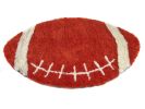 "Sports Theme" Shaped Hand Tufted Extra Soft Shag Area Rug (36-in Diameter)