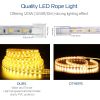 16.4ft/5m LED Strip Light 110V IP65 Waterproof 2500LM Dimmable Rope Light SMD 5050 6000K Cold White Warm