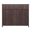 TREXM Retro Sideboard Multifunctional Kitchen Buffet Cabinet with Wine Rack, Drawer and Adjustable Shelves for Dining Room, Living Room