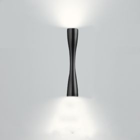 American Style Bedroom Wrought Iron Retro Wall Lamp (Option: Black-White light)