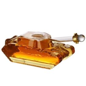 Transparent Glass Jar Helicopter Wine Bottle (Option: Tank Wine Decanter)