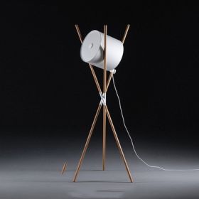 Simple Wood Art Three Fork Floor Lamp (Option: 5 Style)